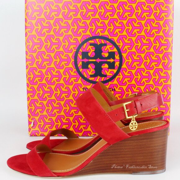 NEW Tory Burch Mini Benton Wedged Sandals–Workwear to Weekend /Wedding or Brunch - Picture 2 of 15